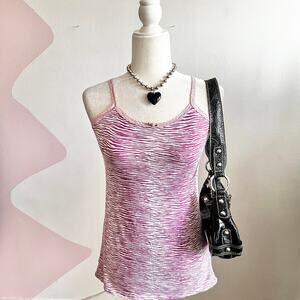 Vintage Zebra Lace Trim Tank Top Y2K Fairy Grunge Retro Indie Sleaze XS